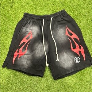 Hellstar Red and Black Shorts (1 L and 1 XL)